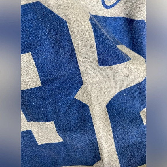 Vintage 70s 80s Rayon Blend Rawlings Football Baseball Cut Jersey Blue Gray Med - Picture 9 of 12